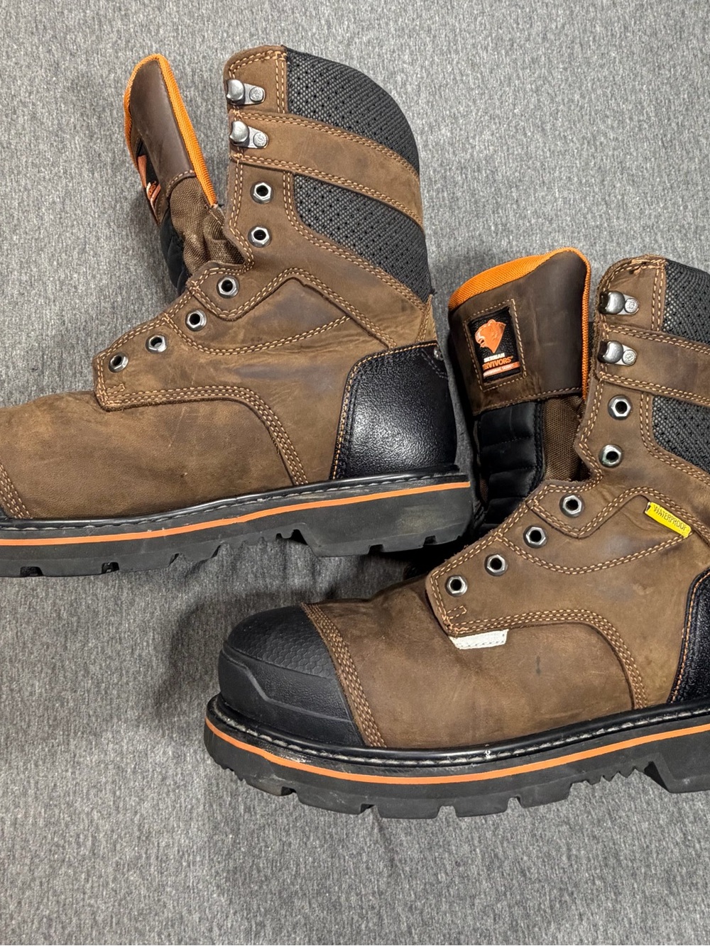 Herman Survivors Pro Series Waterproof Steel Toe Boots Size 10 ASTM Rated Mens